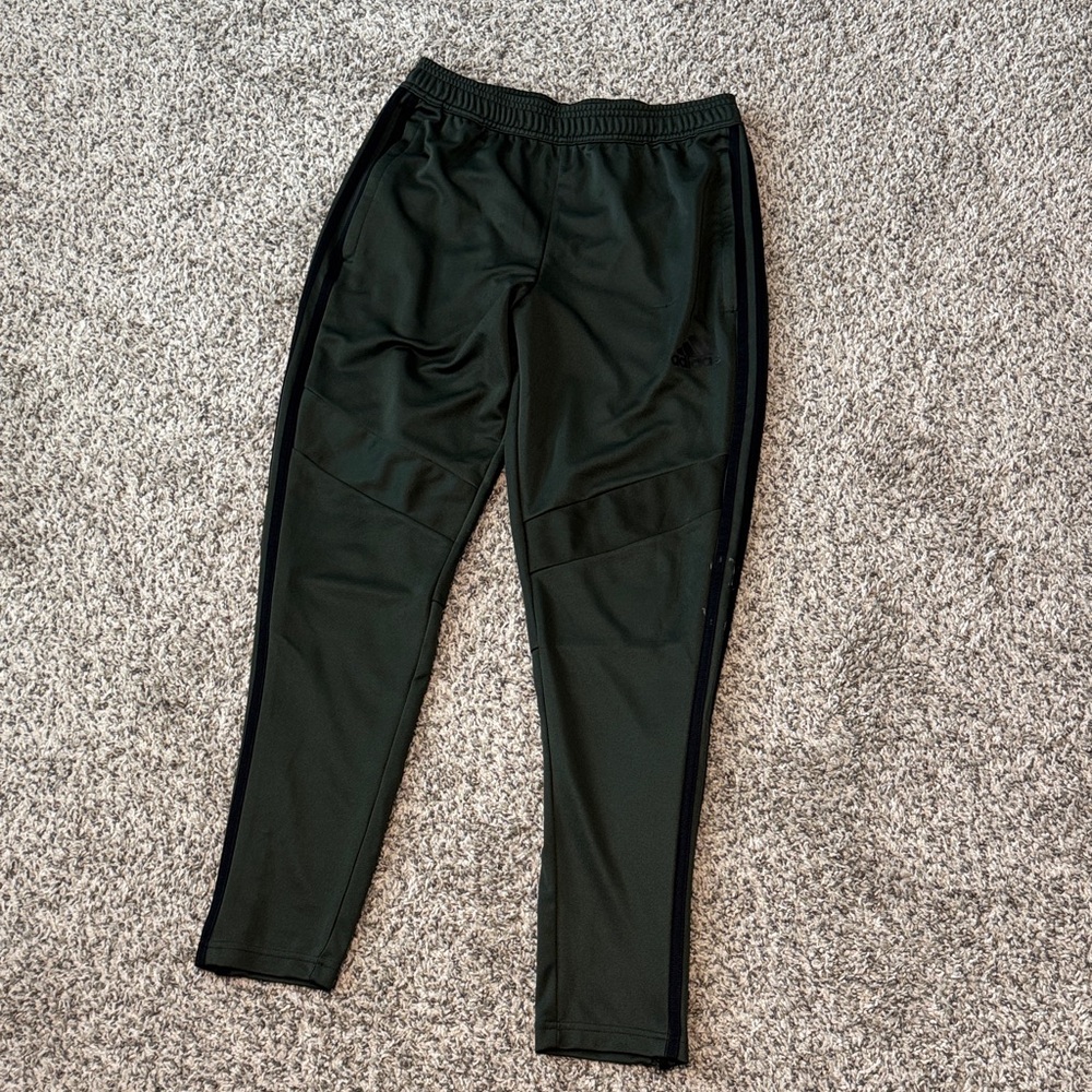 adidas Men's Black Jogger Track Pants with Side Stripes